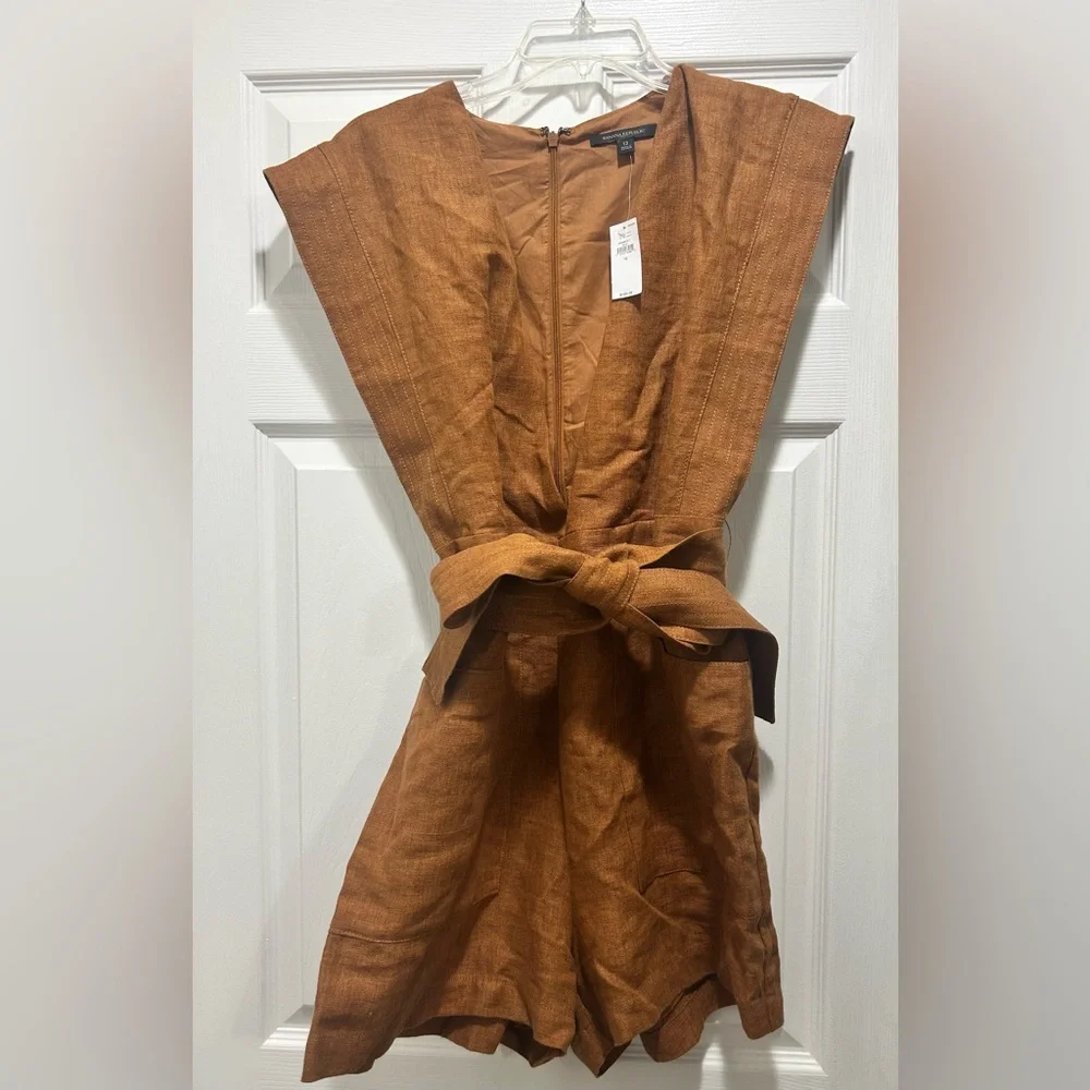 NWT Banana Republic Size 12 Maxine Linen Romper Rtv$160